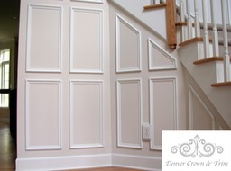 Denver Crown Molding, Window Trim, Wainscot, Chair Rail, Wall Frames. Stair Wall Frames