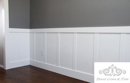 Denver Crown Molding, Window Trim, Wainscot, Chair Rail, Wall Frames> Board and Batten Wainscot