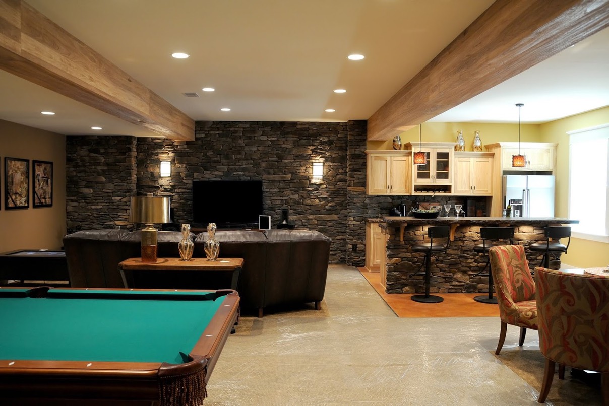 Denver Crown Molding, Window Trim, Wainscot, Chair Rail, Basement Poolhall and Bar | Denver Crown and Trim